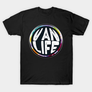 Van Life Tie Dye Circle Distressed - Van Dweller Lifestyle Nation T-Shirt